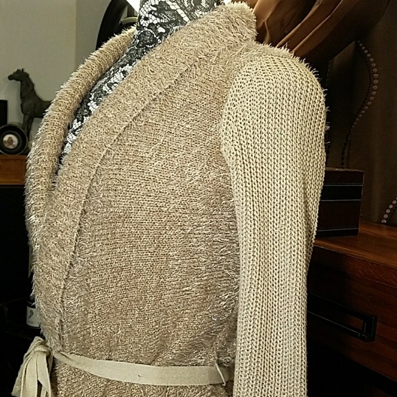 NWOT Vera Wang cozy glitter cardigan, size XS - Picture 4 of 6